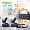 thumbnail image 3 of 32oz Replacement Cups (2-Pack) for NutriBullet Blender with 2 Flip-Top To-Go Lid and 2 Rubber Gaskets Seal Rings Compatible with NutriBullet 900W & 600W Series, 3 of 7