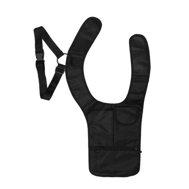 Bolso de hombro antirrobo oculto para hombre, portátil, para teléfono (hombro derecho, negro)