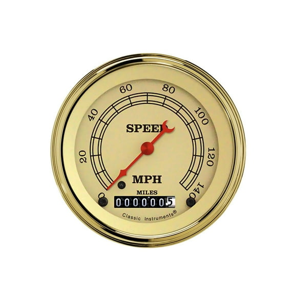 Classic Instruments VT55GLF Vintage 140 MPH Speedometer