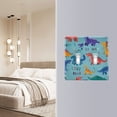 thumbnail image 5 of Dailycode Light Switch Plate Covers 3 Gang Wall Plate Plastics Outlet Covers for Kitchen Home Office Decor Cartoon Dinosaurs in Various Colors, 5 of 8