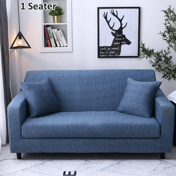 Universal Stretch Slipcove Non Slip, Blue Gray Sofa Cover