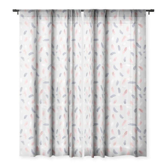 Society6 Emanuela Carratoni Pastel Paint Single Panel Blackout Single Panel Sheer Curtain 84" x 50"