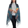 thumbnail image 2 of Xecao Starry Sky Moon Wolf Leader Pattern Womens Winter Scarf Fall Scarf Oversized Large Scarf for Women Warm Shawl Wrap, 2 of 8