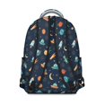 thumbnail image 3 of Alien Meteor Deep Blue Pattern Backpack for School, Cute School Bag with Adjustable Shoulder Straps and Padded Back, 15.3"x11"x7.1", 3 of 5