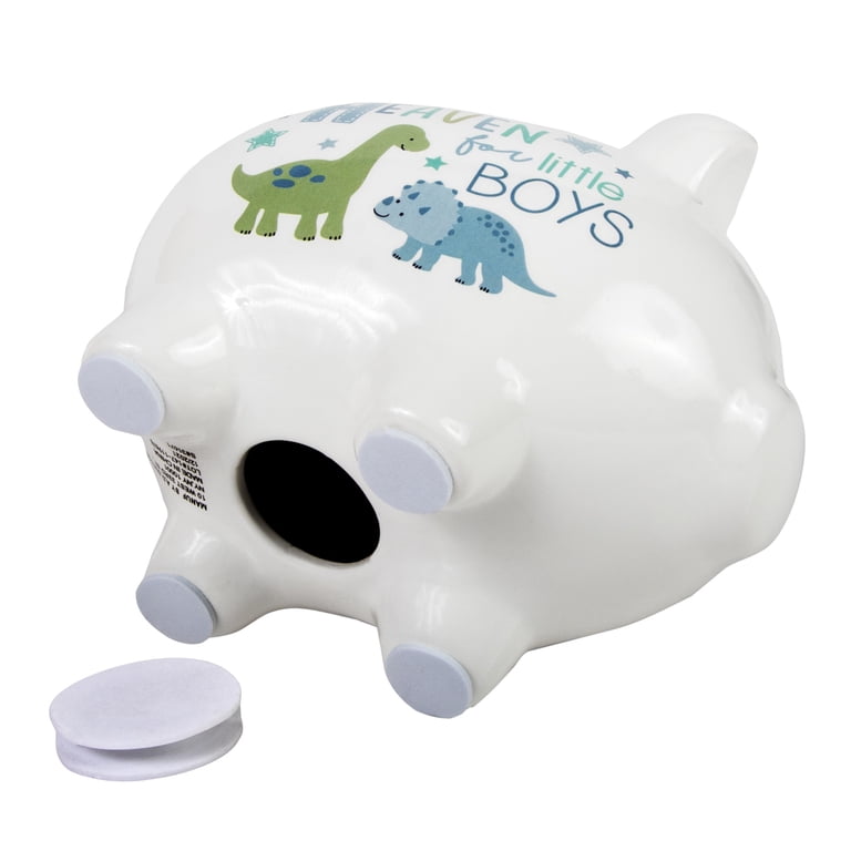 Large Cute Cow Piggy Bank With Big Eyes - Fun Coin Bank For Kids Birthday Gifts (Blue, Pink, Coffee)