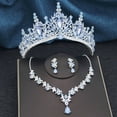 thumbnail image 6 of Princess Crown Bridal Jewelry Sets for Women Tiaras and Necklace Earrings Prom Bride Jewelry Set Wedding Dress accessories, 6 of 6