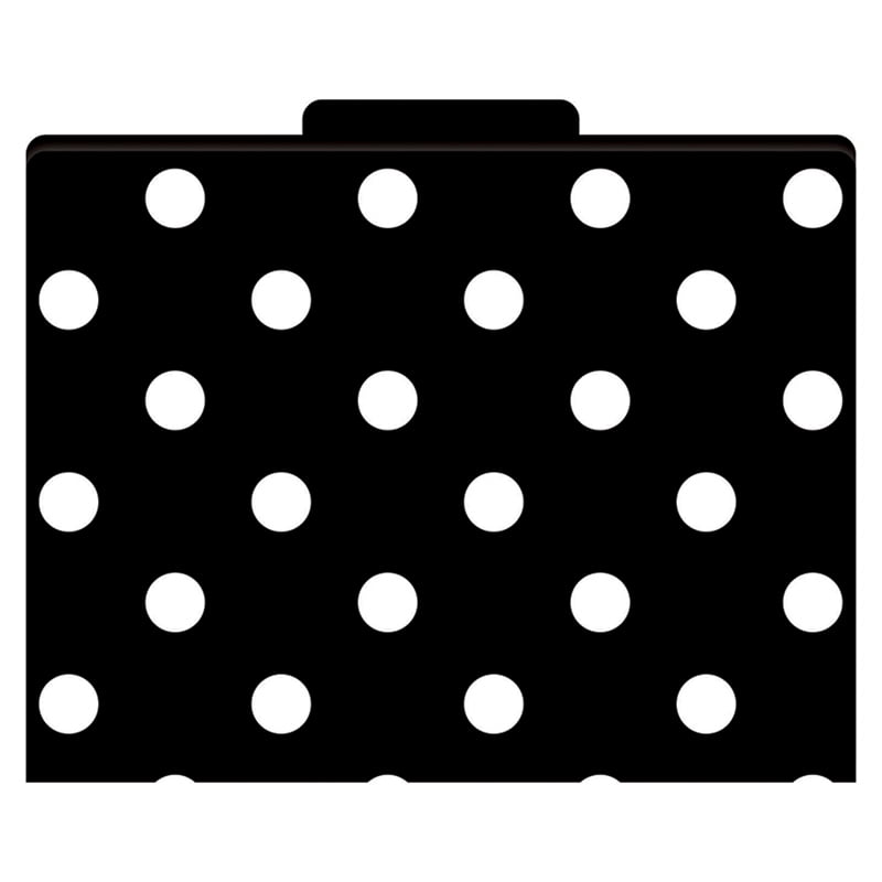 FILE FOLDERS BLACK & WHITE DOTS FUNCTIONAL FILE FOLDERS