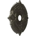 thumbnail image 2 of Ekena Millwork 19"OD x 3 1/2"ID x 1"P Attica Thermoformed PVC Ceiling Medallion (Fits Canopies up to 6 3/4"), Metallic Charcoal, 2 of 10