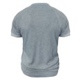thumbnail image 4 of LWavelet Waffle Knit Men's T-Shirt Breathable for Everyday Casual and Relaxed Wear Light Gray 2XL, 4 of 5