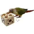thumbnail image 4 of QBLEEV Bird Wooden Block Chewing Toy，Parrot Tabletop Puzzle Foraging Training Toys，Small Animals Shredding Biting Wood Teething Toy for Hamster Guinea Pig Parakeets Cockatiels Conures African Grey, 4 of 6