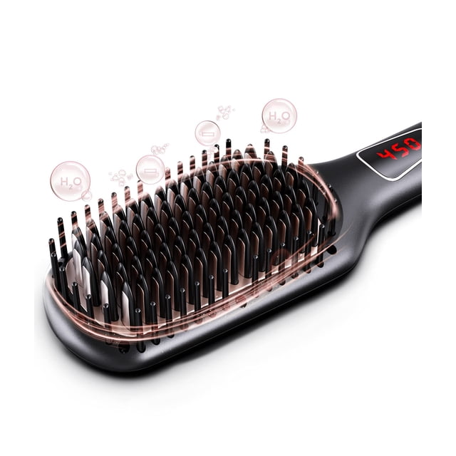 MEGAWISE Pro Cepillo alisador de pelo iónico de cerámica para salón de casa | Tecnología de calefacción MCH Fast 20s con seguridad de apagado automático | Antiescaldaduras con Doble Voltaje Universal