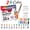 24 Colors, variant on 6 Colors Nail Art Pens Set, 3D Nail Polish Pens, Quick-Drying Acrylic Paint Markers, 0.5mm Dotting Painting Liner Brush for DIY Nail Design, Home & Manicure Tools