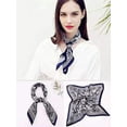 thumbnail image 2 of CAILDANL 100% Real Mulberry Silk Scarf -21'' x 21''- Lightweight Neckerchief –Women Men Small Square Digital Printed Scarves, 2 of 7
