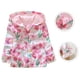 thumbnail image 1 of Baby Girl Kid Waterproof Floral Hooded Rain Jacket Outwear Raincoat with Hoodies, 1 of 5