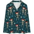 thumbnail image 4 of Top-kevin Red Bows Holly Pine Women's Long-Sleeve Shirt And Full-Length Bottom Pajama Set, 4 of 12