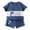 Blue, variant on Tkrady Little Boys Fashion Outfits Spring Summer New Short Sleeve Cute Pattern Tops Shorts 2 Piece Set, Sizes 0-6 Years
