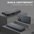 thumbnail image 6 of for iPhone 15 Pro Max Case, [RFID Blocking] PU Leather Wallet Flip Folio Case with Card Holder Kickstand Shockproof Phone Cover for iPhone 15 Pro Max (6.7 inch), Black, 6 of 18