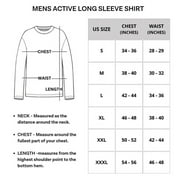 Real Essentials 4 Pack: Men's Dry-Fit Moisture Wicking Performance Long Sleeve T-Shirt, UV Sun Protection Outdoor Active Top