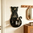 thumbnail image 7 of Floating Shelves Wooden Wall Shelf Black Display Rack Wall Storage Organizer for Living Room Bathroom Entryway by PALIFEUR, 7 of 7
