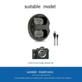 thumbnail image 2 of Dual Battery Charger for Sony ILCE-9 Camera Compact, Dual-Port, Micro-USB, Smart Chip Protection, 2 of 10