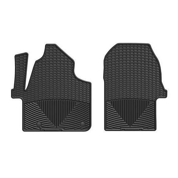 Weathertech Floor Mat W529 All-Weather; Direct-Fit; Deeply Sculpted Channels; Black; Thermoplastic Elastomer TPE; 2 Piece