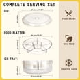 thumbnail image 5 of Osdhezcn Effective Ice Chamber Serving Platter Sealed Cover for Fruits Vegetables Meats, 5 of 17