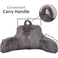 thumbnail image 7 of NTBED Reading Pillow Faux Fur Bed Wedge Large Bedrest Backrest with Arms Back Support Gray, 7 of 7