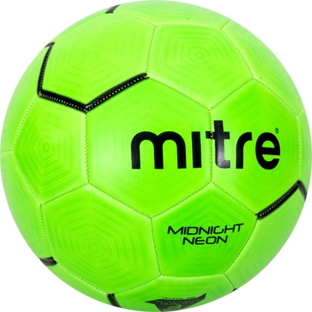 Mitre Midnight Neon Green Performance Soccer Ball, Size (Best Soccer Ball For Kids)