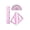 Pink, variant on Math Class Ruler Set, 4 Flexible Geometry Tools for Clear Length, Degree Reading, Shape Drawing Home Study