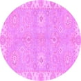 thumbnail image 1 of Ahgly Company Indoor Round Oriental Purple Traditional Area Rugs, 7' Round, 1 of 4