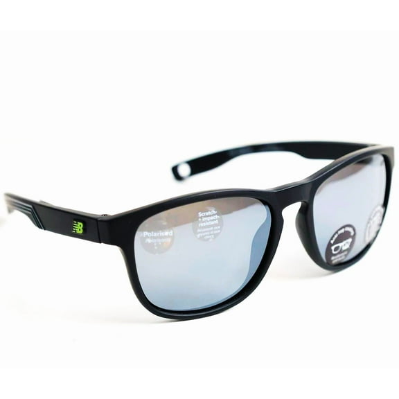 New Balance Polarized Floating Sunglasses Grey Semi-Mirrored Lenses in Black frame
