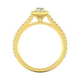 thumbnail image 4 of Certified 1/2ctw Diamond Halo Engagement Ring in 10k Yellow Gold (G-H, I2, 1/2ctw), 4 of 4
