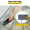 thumbnail image 6 of VEVOR Shower Curb Kit, 48"x48" Watertight Shower Curb Overlay with 4" PVC Central Bonding Flange, 4" Stainless Steel Grate, 2 Cuttable Shower Curb and Trowel, Shower Pan Slope Sticks Fit for Bathroom, 6 of 9