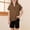 Brown, variant on FAHXNVB Girls Cotton Linen T Shirts Button Short Sleeve V Neck Side Slit Breathable Tees Tops Solid Color Summer Fashion Shirts 4-14 Years
