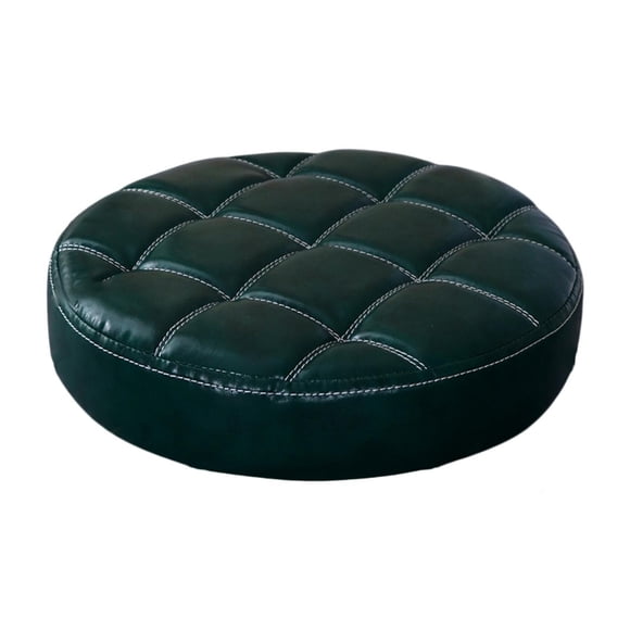 GROWTH TANK Barstool Seat Cushion Seat Top PU Leather Cover for Barber Shop Cafe Bar SPA Dark Green