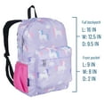 thumbnail image 6 of Wildkin Kids 16 Inch Backpack for Boys and Girls, Features Padded Back & Adjustable Straps (Unicorn Purple), 6 of 8
