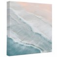 thumbnail image 2 of Ships Next Day Canvas Wall Art 12"x12", Beach Blue Wood Framed Canvas Print Painting, Gradient Ocean Waves Seashore Sunset Ready to Hang Small Picture Wall Decor for Home Kitchen Dining Room Office, 2 of 9