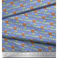thumbnail image 3 of Soimoi Blue Modal Satin Fabric House Architectural Printed Fabric 1 Yard 42 Inch Wide, 3 of 5