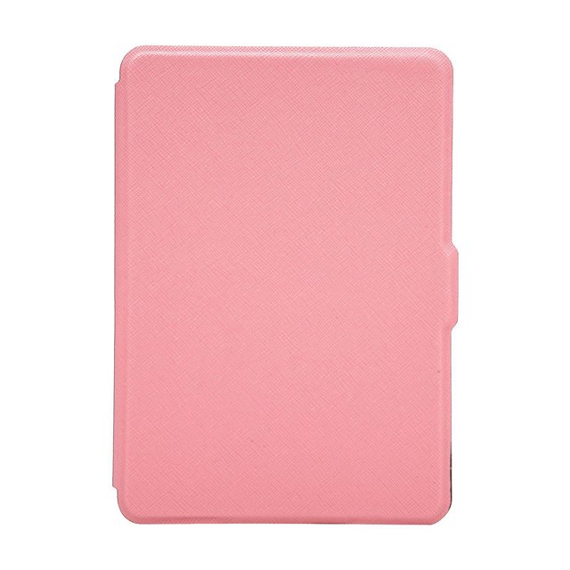 Funda protectora de cuero sintético con patrón de cruz fina Para Kindle Paperwhite 123Pink yuxing