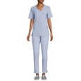 thumbnail image 2 of ClimateRight by Cuddl Duds Scrubs Women’s and Women's Plus Zip Neck Woven Tulip Hem Top, 2 of 5