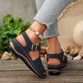 thumbnail image 5 of Rokment Orthopedic Wedges Fisherman Walking Sandals for Women 2026 Beach Summer Comfortable Fashion Casual Leather Arch Support Platform Gladiator Dress Sandal B Size 7, 5 of 8