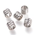 thumbnail image 1 of Tarnish Resistant 202 Stainless Steel Beads Grooved Column Stainless Steel Color 5x6mm Hole: 4.5mm, 1 of 2