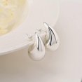 thumbnail image 2 of Chunky Gold Hoop Earrings For Women, Lightweight Waterdrop Hollow Open Hoops Earrings Fashion Jewelry For Women Girls----Silver--Product code 77071 Silver, 2 of 5
