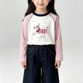 thumbnail image 2 of Gubotare Kids Toddler Girls Long Sleeve T-Shirts Graphic Tees 5T 6T (Pink,5-6 Years), 2 of 6