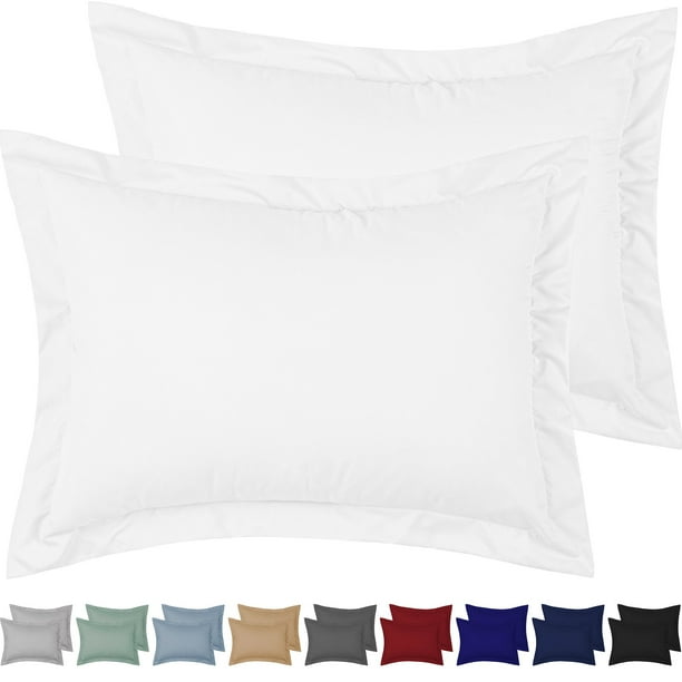 Mellanni White Pillow Shams Set of 2 Standard Size ...