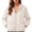 Beige, variant on Women's Solid Color Lightweight Hooded Rain Jacket, Adjustable Windbreaker Rain Coat with Front Pocket, Summer Outdoor Sun Protection Top for Outdoor Travel or Hiking Fishing in Wet Weather Beige