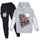 thumbnail image 1 of juego moda tendencia traje niños niñas Sudadera con capucha pantalones casuales dibujos animados niños ropa Casual regalos de cumpleaños, 1 of 5