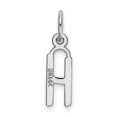 thumbnail image 3 of Diamond2Deal 14K White Gold Small Slanted Block Letter H Initial Pendant for Women, 3 of 6