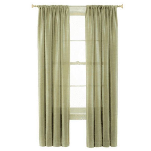 Cortina elegante de lujo MR2 de 2 piezas en color salvia, semitransparente, con bolsillo para barra, color liso, transparente, para ventana, tamaño 54" de ancho x 63" de largo cada panel.