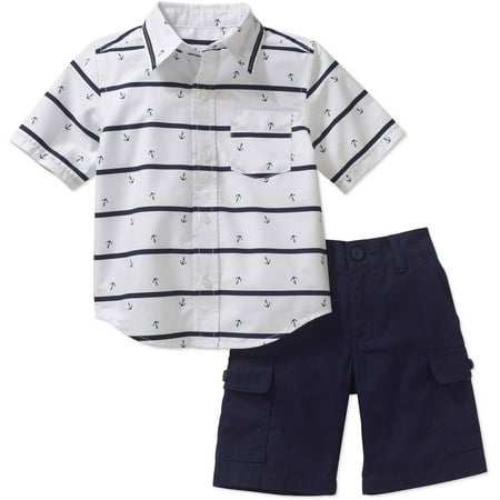 Healthtex - Boys Woven Shirt and Short Sets - Walmart.com